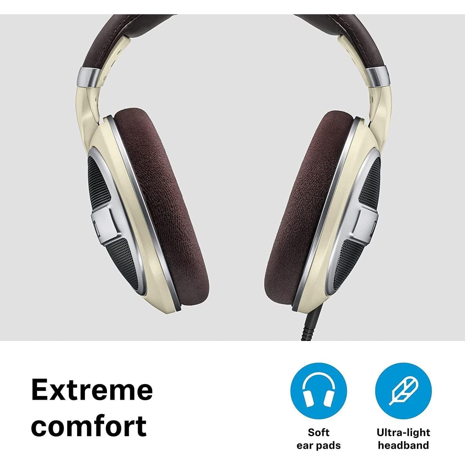 Buy Sennheiser,Sennheiser HD 599 Around-Ear Open Back Headphones - Ivory - Gadcet.com | UK | London | Scotland | Wales| Ireland | Near Me | Cheap | Pay In 3 | Headphones